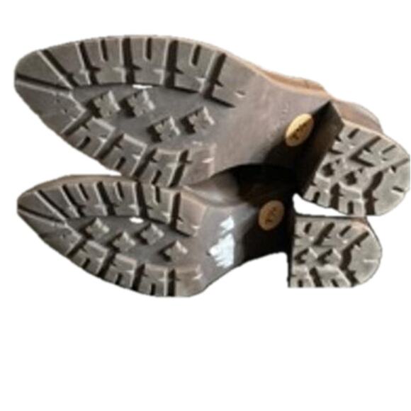 Franco Sarto Brown Ankle Boots Tallon Block Heel Zip 7.5M - Picture 7 of 8